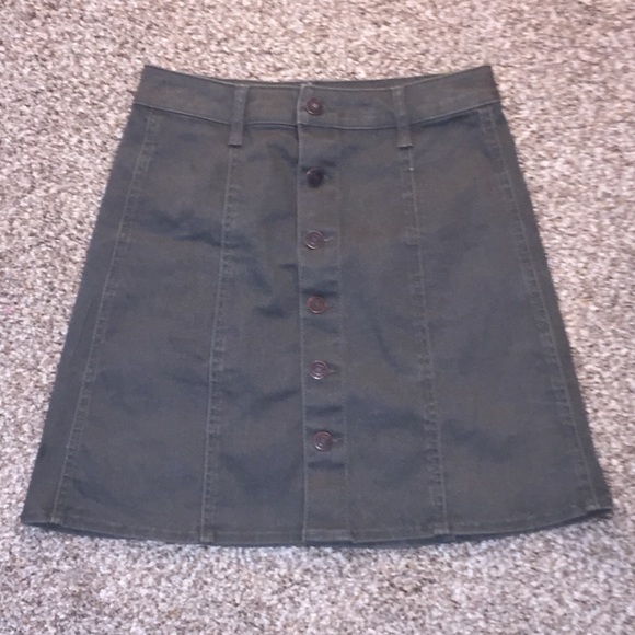 Mossimo Supply Co. Dresses & Skirts - Army Green Button Up Skirt